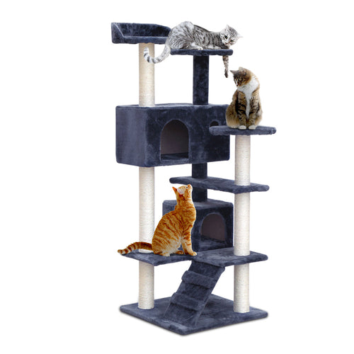 i.Pet Cat Tree 134cm Tower Scratching Post Scratcher Wood Condo House