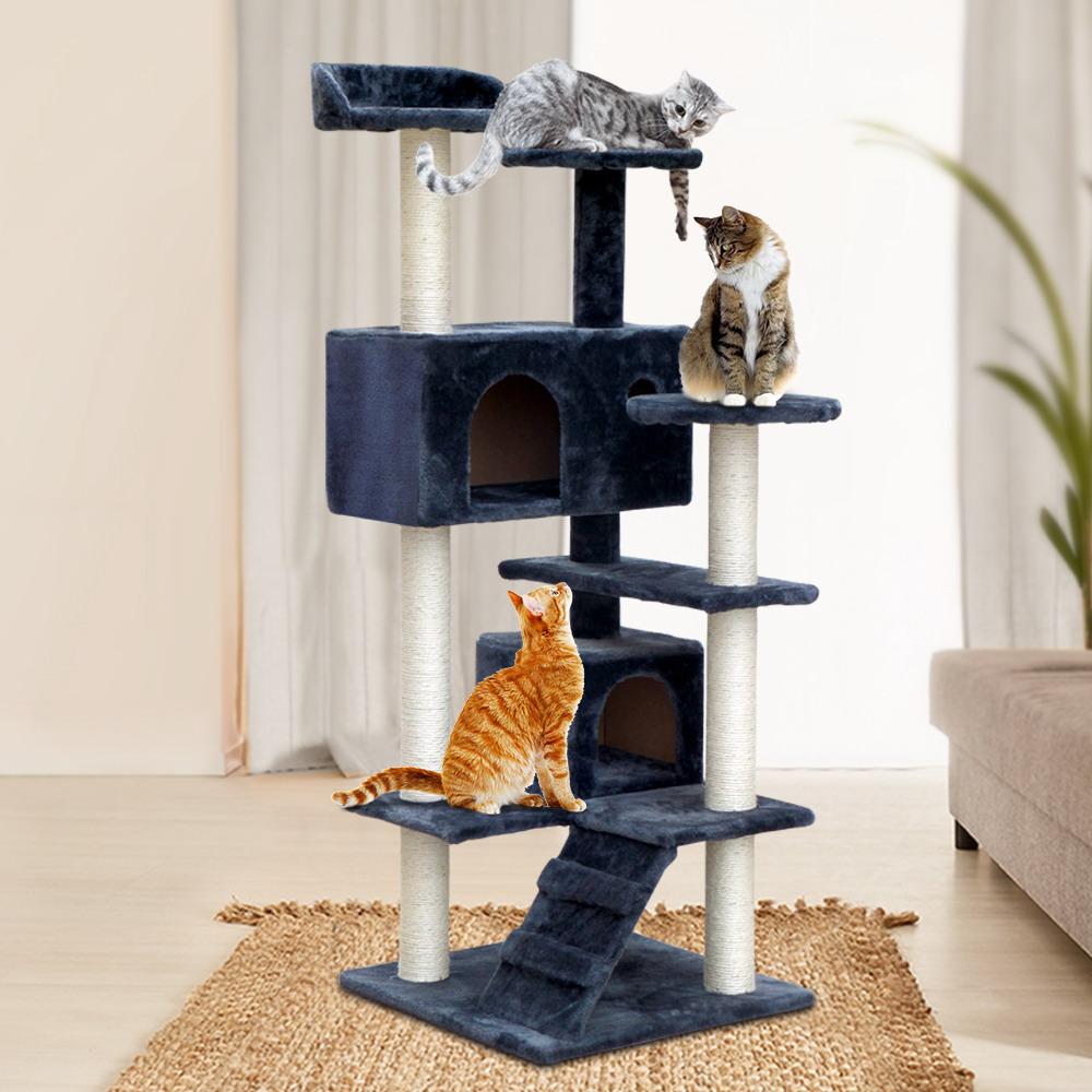 i.Pet Cat Tree 134cm Tower Scratching Post Scratcher Wood Condo House