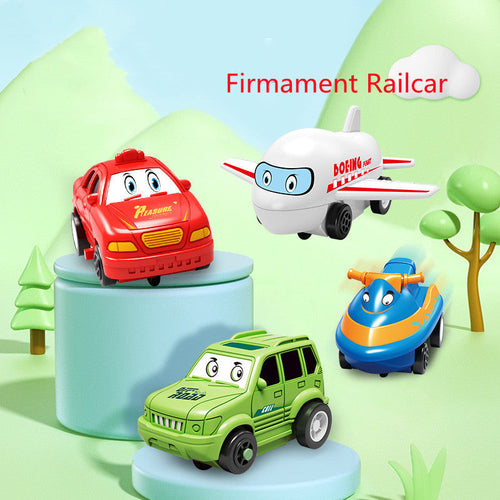 Children Puzzle Electric Railroad Speeder DIY Assembly Electric Car