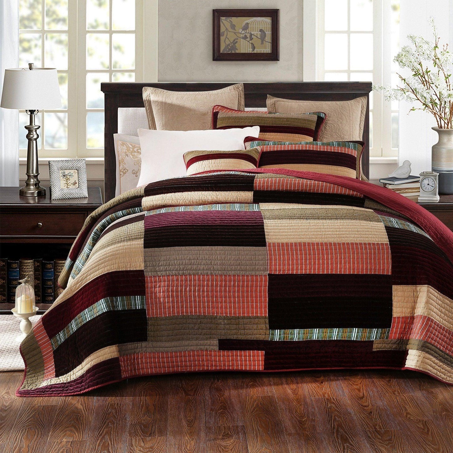 DaDa Bedding Classical Warm Desert Sands Cotton Velveteen Patchwork