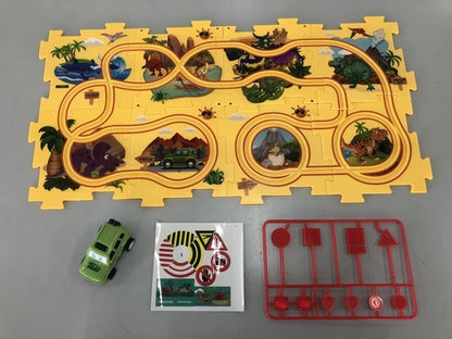 Children Puzzle Electric Railroad Speeder DIY Assembly Electric Car