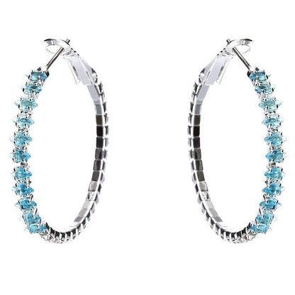 50mm Marquise Cut Halo CZ Hoop Earrings