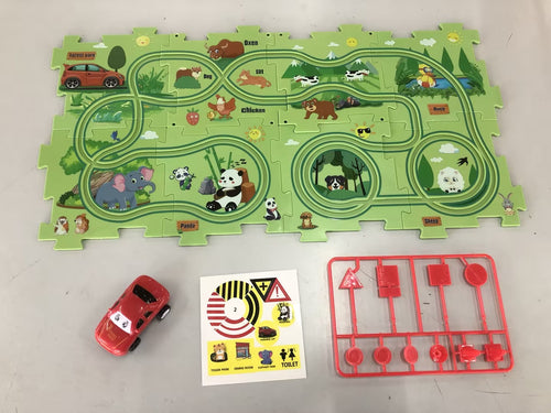 Children Puzzle Electric Railroad Speeder DIY Assembly Electric Car