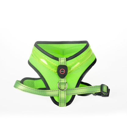 LED Luminous Dog Harness Led USB Charging Dog Chest Strap Vest Pet