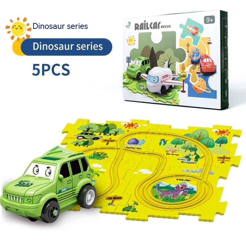 Children Puzzle Electric Railroad Speeder DIY Assembly Electric Car