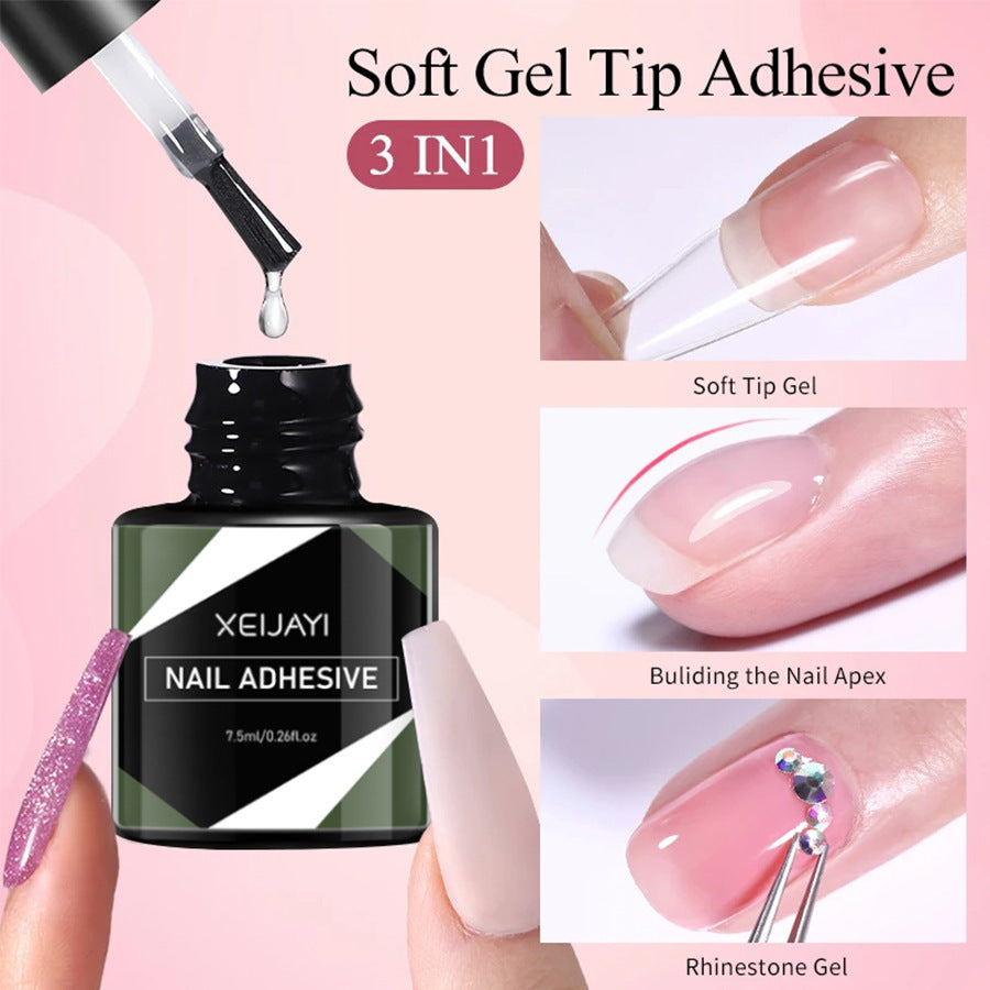 Stick-On Nail Design Glue Gel
