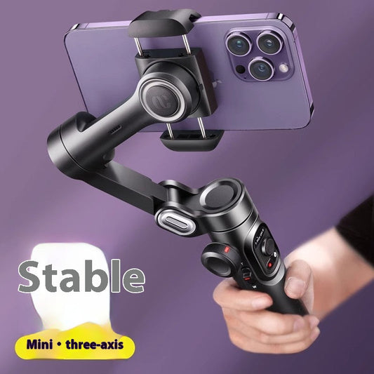 Tri-Axis Anti-Shake Selfie Stick with Phone Mount Stabilizer