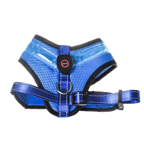 LED Luminous Dog Harness Led USB Charging Dog Chest Strap Vest Pet