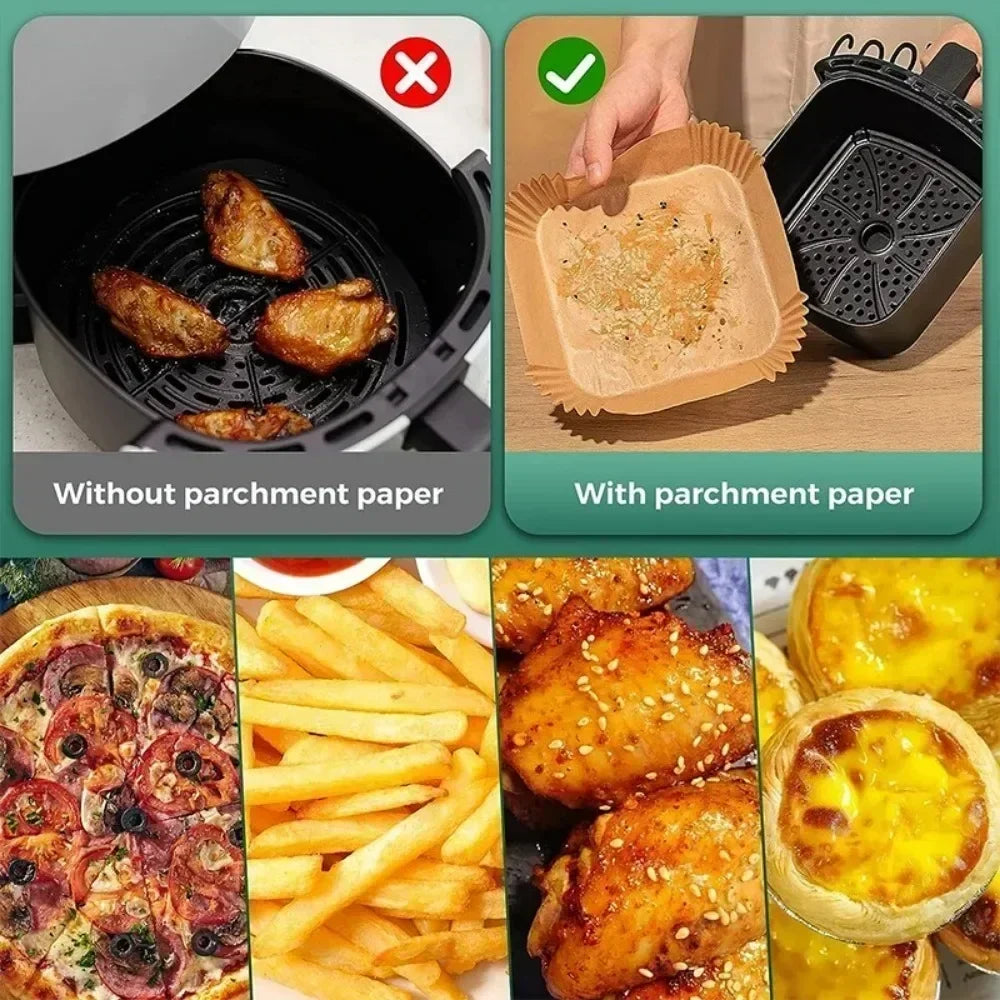 50/30 Pieces Kitchens Accessories Air Fryer Paper Kitchen Utensils