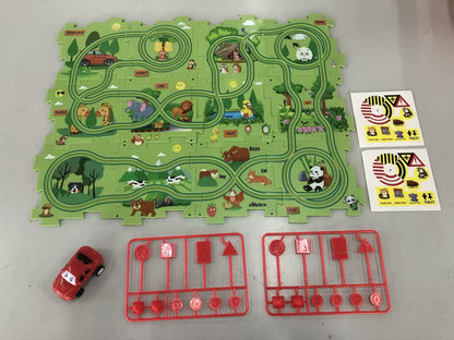 Children Puzzle Electric Railroad Speeder DIY Assembly Electric Car