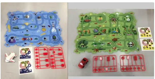Children Puzzle Electric Railroad Speeder DIY Assembly Electric Car