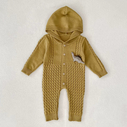 Autumn Arrival Unisex Baby’s Solid Color Geometric Jacquard and