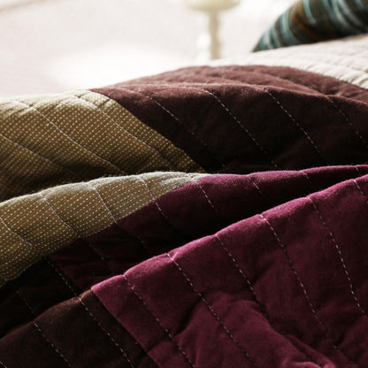 DaDa Bedding Classical Warm Desert Sands Cotton Velveteen Patchwork