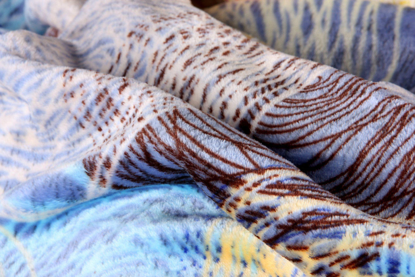 DaDa Bedding Swirly Navy Blue Lagoon Abstract Mink Flannel Fleece